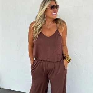 Brown Racerback Tank